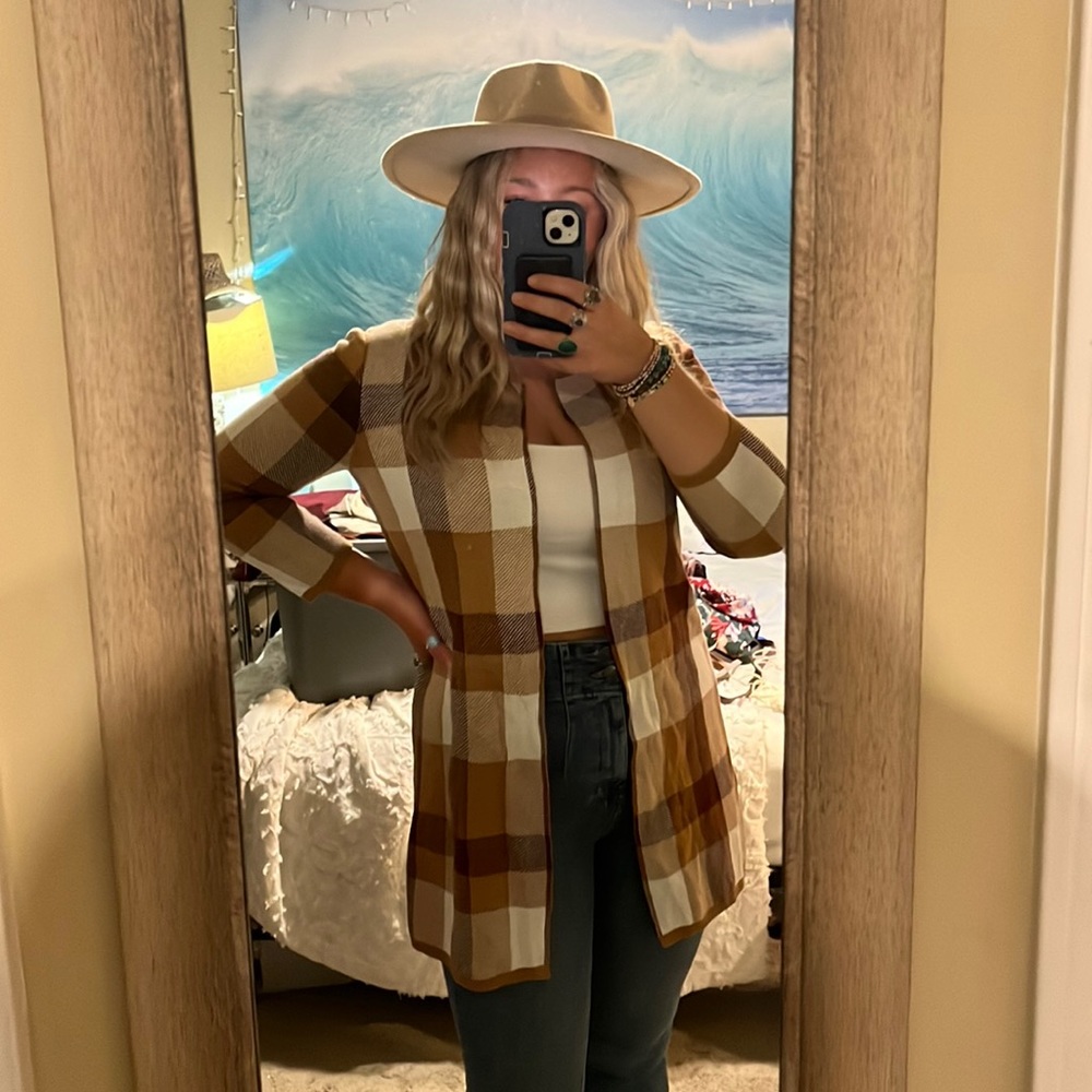 Plaid Cardigan